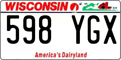 WI license plate 598YGX