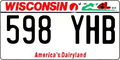 WI license plate 598YHB