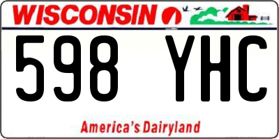 WI license plate 598YHC