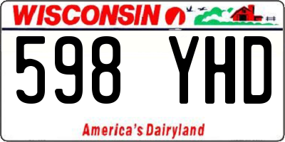 WI license plate 598YHD