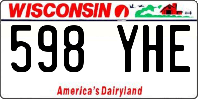 WI license plate 598YHE