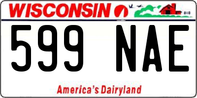 WI license plate 599NAE