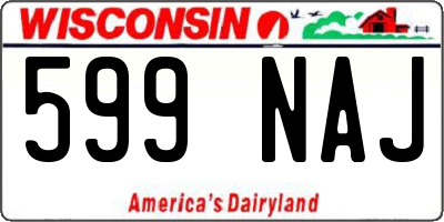 WI license plate 599NAJ