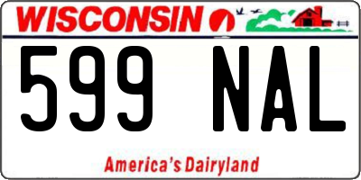 WI license plate 599NAL