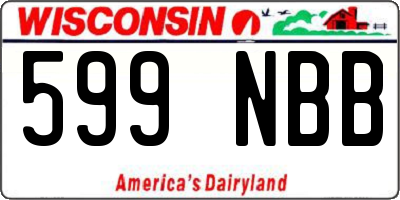 WI license plate 599NBB