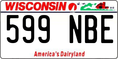 WI license plate 599NBE