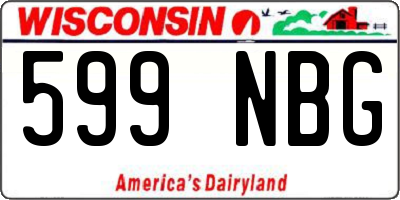 WI license plate 599NBG