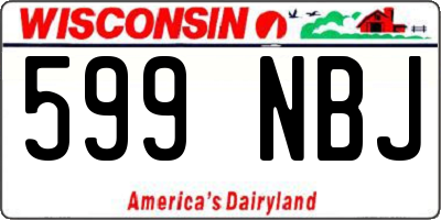 WI license plate 599NBJ