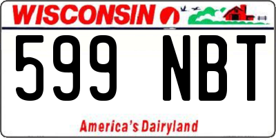 WI license plate 599NBT