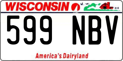 WI license plate 599NBV
