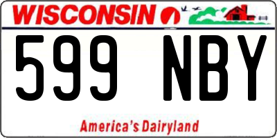 WI license plate 599NBY