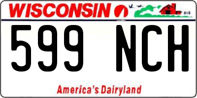 WI license plate 599NCH