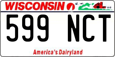 WI license plate 599NCT
