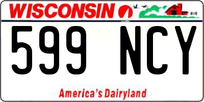 WI license plate 599NCY