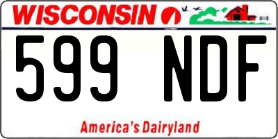 WI license plate 599NDF