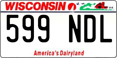 WI license plate 599NDL