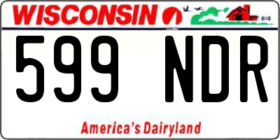 WI license plate 599NDR