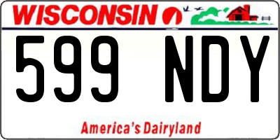 WI license plate 599NDY