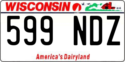 WI license plate 599NDZ
