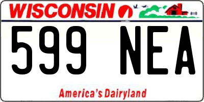 WI license plate 599NEA