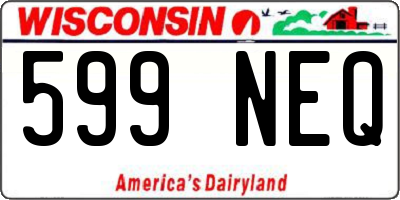 WI license plate 599NEQ