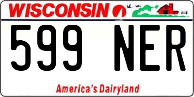 WI license plate 599NER