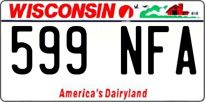 WI license plate 599NFA