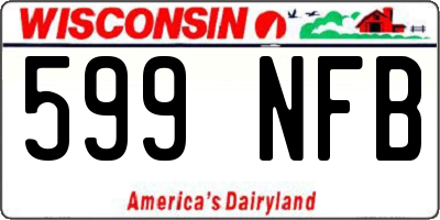 WI license plate 599NFB