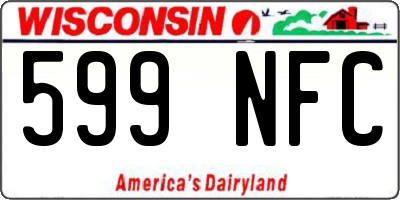 WI license plate 599NFC