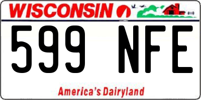 WI license plate 599NFE
