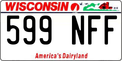 WI license plate 599NFF