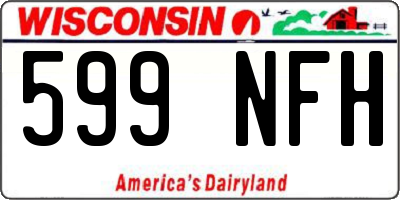 WI license plate 599NFH