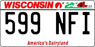 WI license plate 599NFI