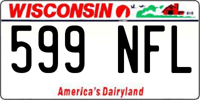WI license plate 599NFL