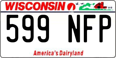 WI license plate 599NFP