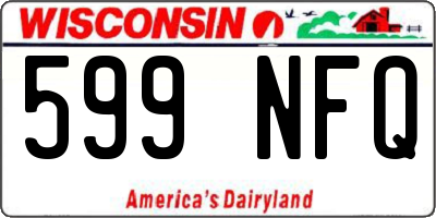 WI license plate 599NFQ
