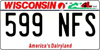 WI license plate 599NFS