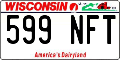 WI license plate 599NFT