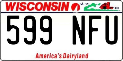 WI license plate 599NFU
