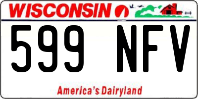 WI license plate 599NFV