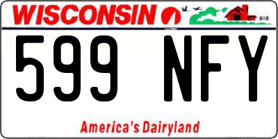 WI license plate 599NFY