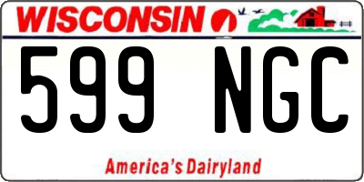 WI license plate 599NGC