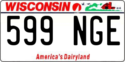 WI license plate 599NGE