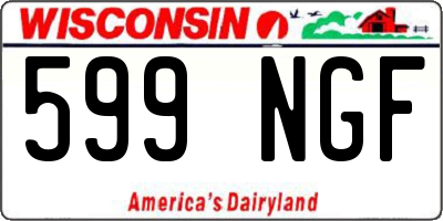 WI license plate 599NGF