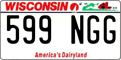 WI license plate 599NGG