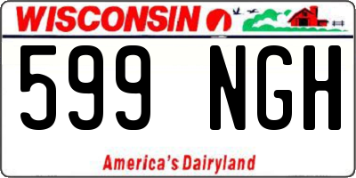 WI license plate 599NGH