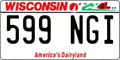WI license plate 599NGI