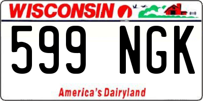 WI license plate 599NGK
