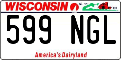 WI license plate 599NGL