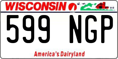 WI license plate 599NGP